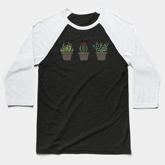 Cactus Baseball T-Shirt by valentinahramov